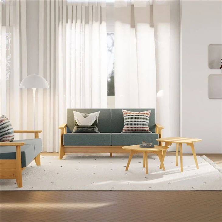 Solid Wood Loveseat Sofa manufacturers