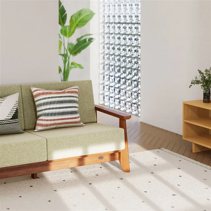 Solid Wood Loveseat Sofa factory
